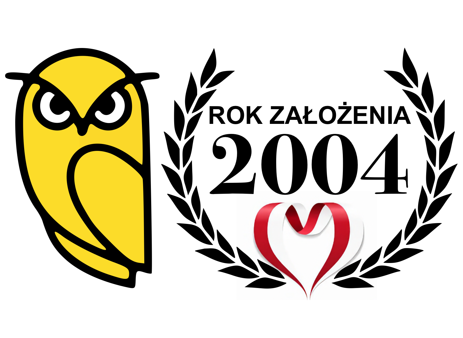 Grafika z logo Legitime oraz napisem, Rok założenia 2004.